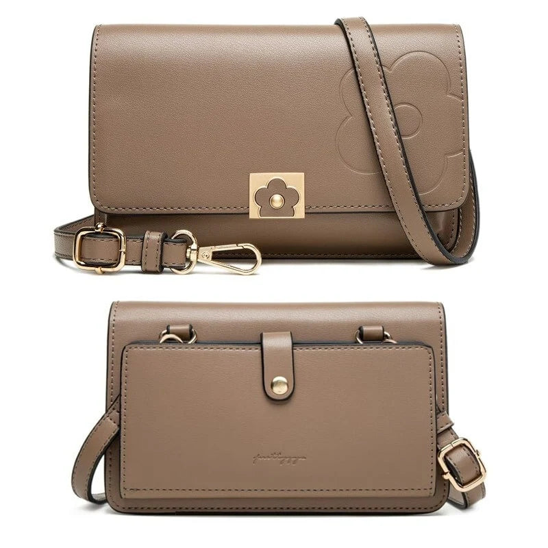 Women's Fashionable Shoulder Bag Large Capacity Crossbody Bag Original Leather Multi Card Holder Women Shoulder Bag