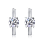 Women Luxury Earrings 925 Sterling Silver Hoop Earrings Moissanite Diamond Earrings Stud Silver Plated Women Earrings