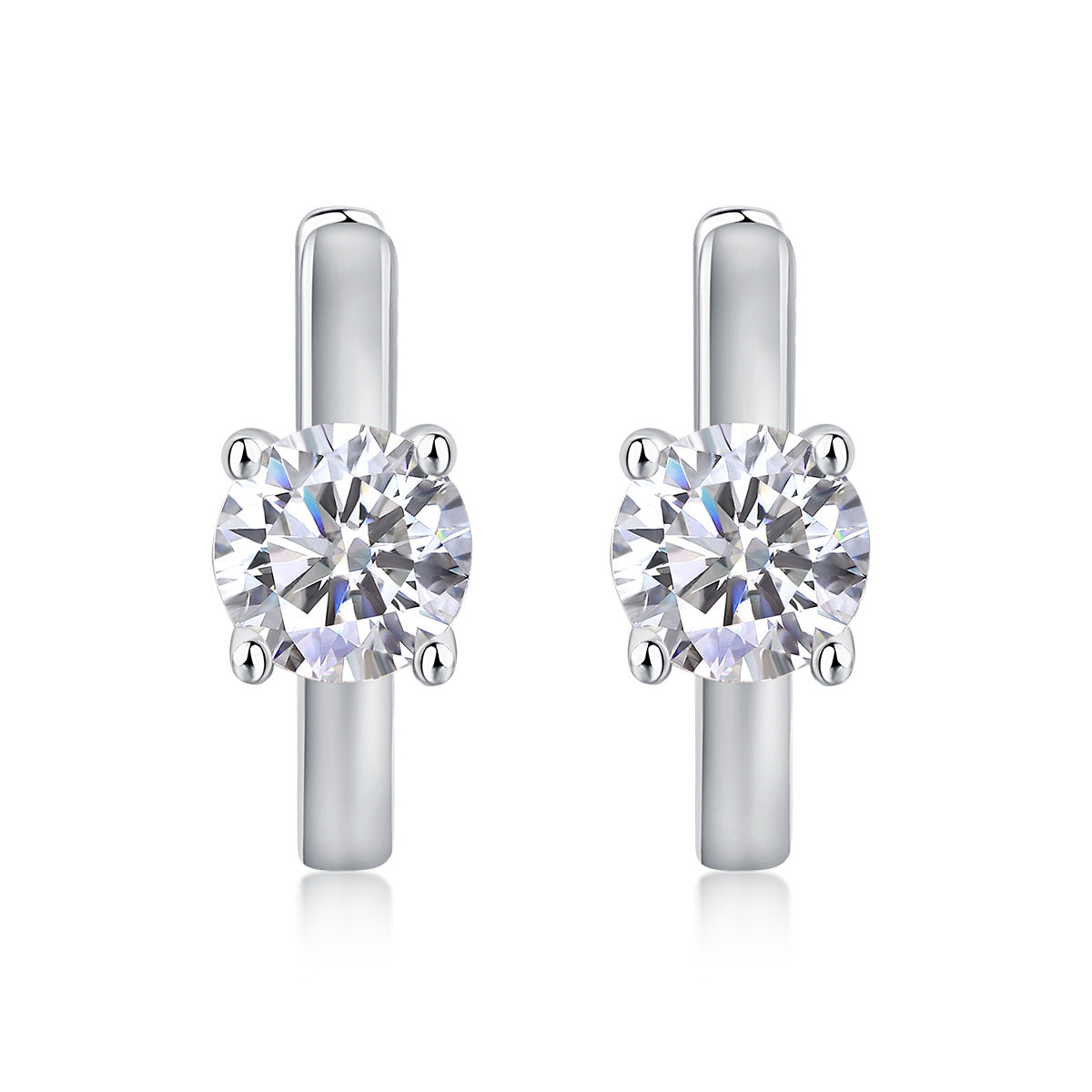 Women Luxury Earrings 925 Sterling Silver Hoop Earrings Moissanite Diamond Earrings Stud Silver Plated Women Earrings