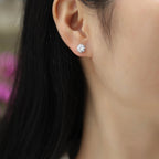 Women Luxury Earring S925 Sterling Silver Rhodium Plated Stud Earrings Moissanite Diamond Earrings Hoop Women Earrings