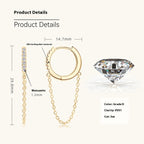 Women Luxury Earrings S925 Sterling Silver Moissanite Diamond Earrings High Quality Tassel Chain Hoop Women Earrings