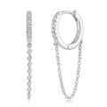 Women Luxury Earrings S925 Sterling Silver Moissanite Diamond Earrings High Quality Tassel Chain Hoop Women Earrings