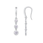 Women Luxury Earrings 925 Sterling Silver Rhodium-Plated Moissanite Diamond Silver Earrings Hoop Stud Women Earrings