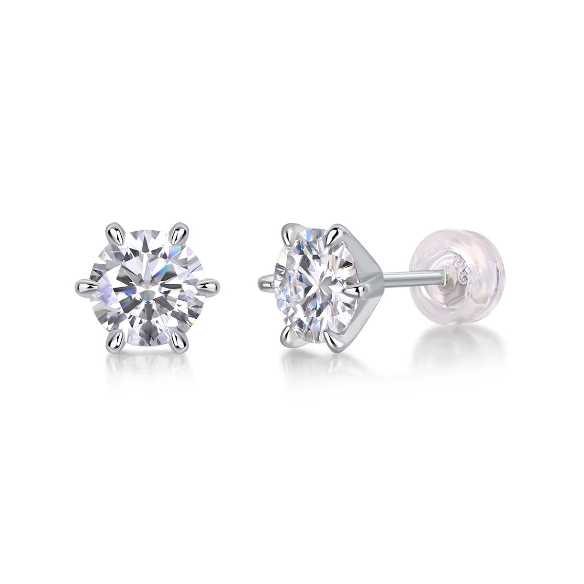 Women Luxury Earring S925 Sterling Silver Rhodium Plated Stud Earrings Moissanite Diamond Earrings Hoop Women Earrings