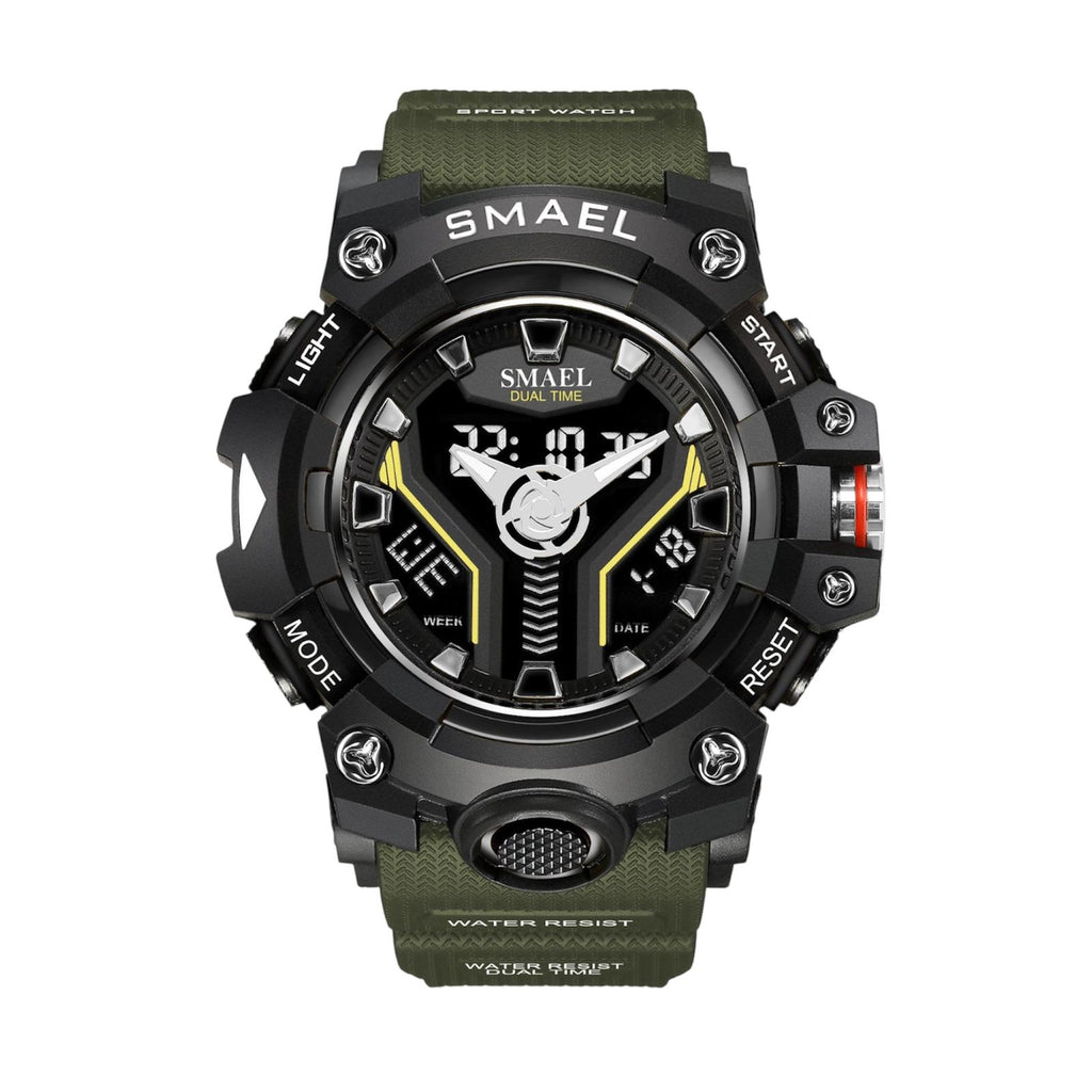 Men's Electronic Watch PU Strip Waterproof Multifunctional Quartz Electronic Sports Man Watch