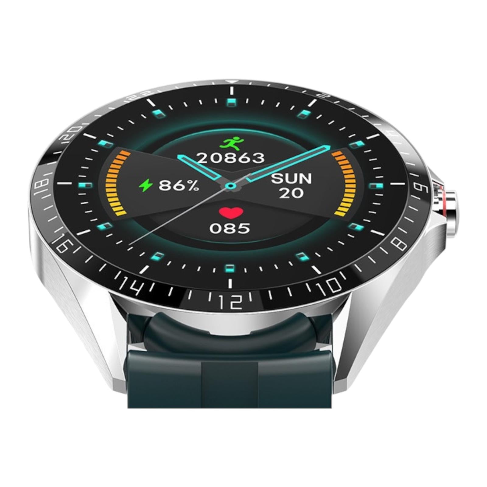 Smartwatch with a detailed display on a white background