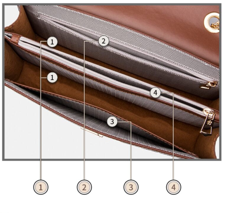 Women's Fashion High-end Trend Shoulder Bag Large Capacity Original Leather Shoulder Chain Strip Women Crossbody BagBag