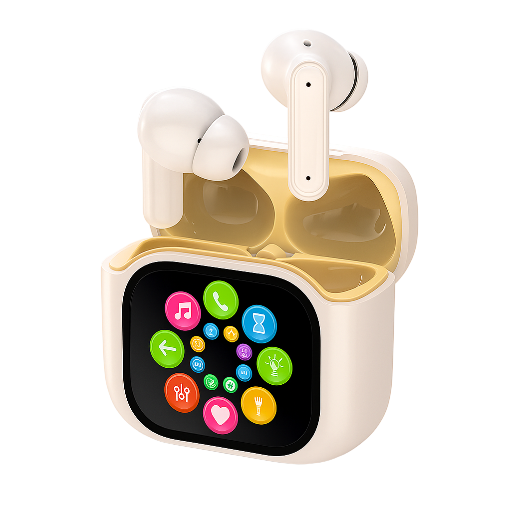 BY-16 Wireless Headphone Bluetooth Touch Screen Display Multi Function Mode ENC Function BT 5.3 Noise Cancelling Earphone - Acquisti Online