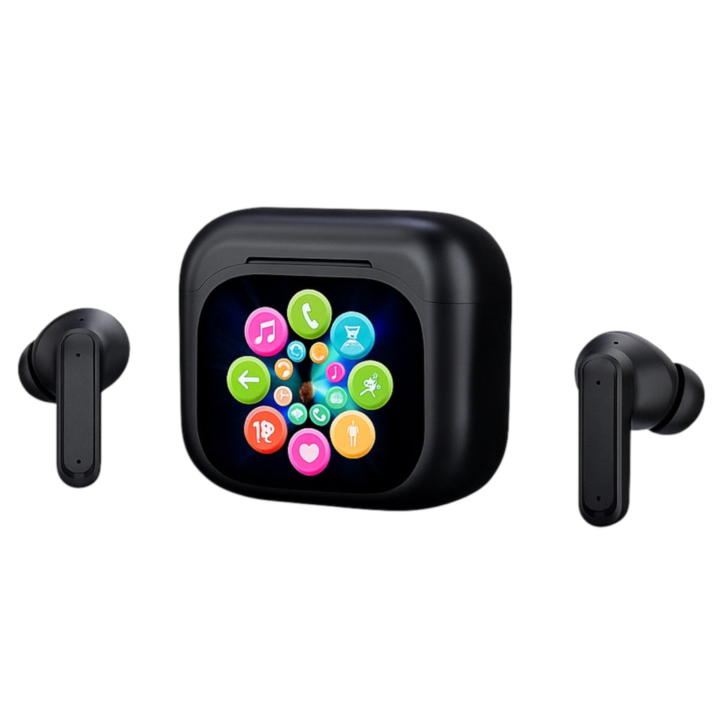 Wireless Headphone Bluetooth Touch Screen Display Multi Function Mode ENC Function BT 5.3 Noise Cancelling Earphone