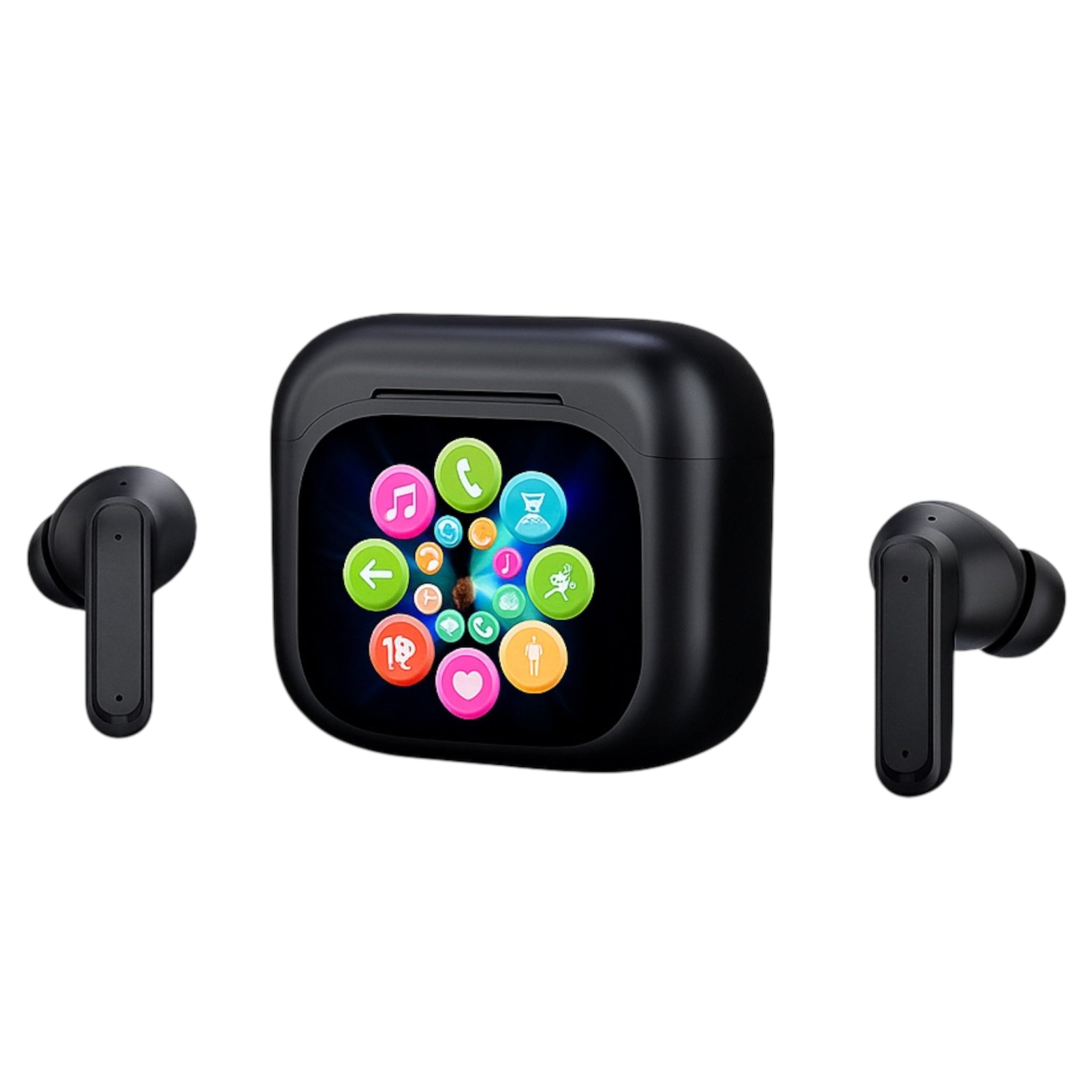 Wireless Headphone Bluetooth Touch Screen Display Multi Function Mode ENC Function BT 5.3 Noise Cancelling Earphone