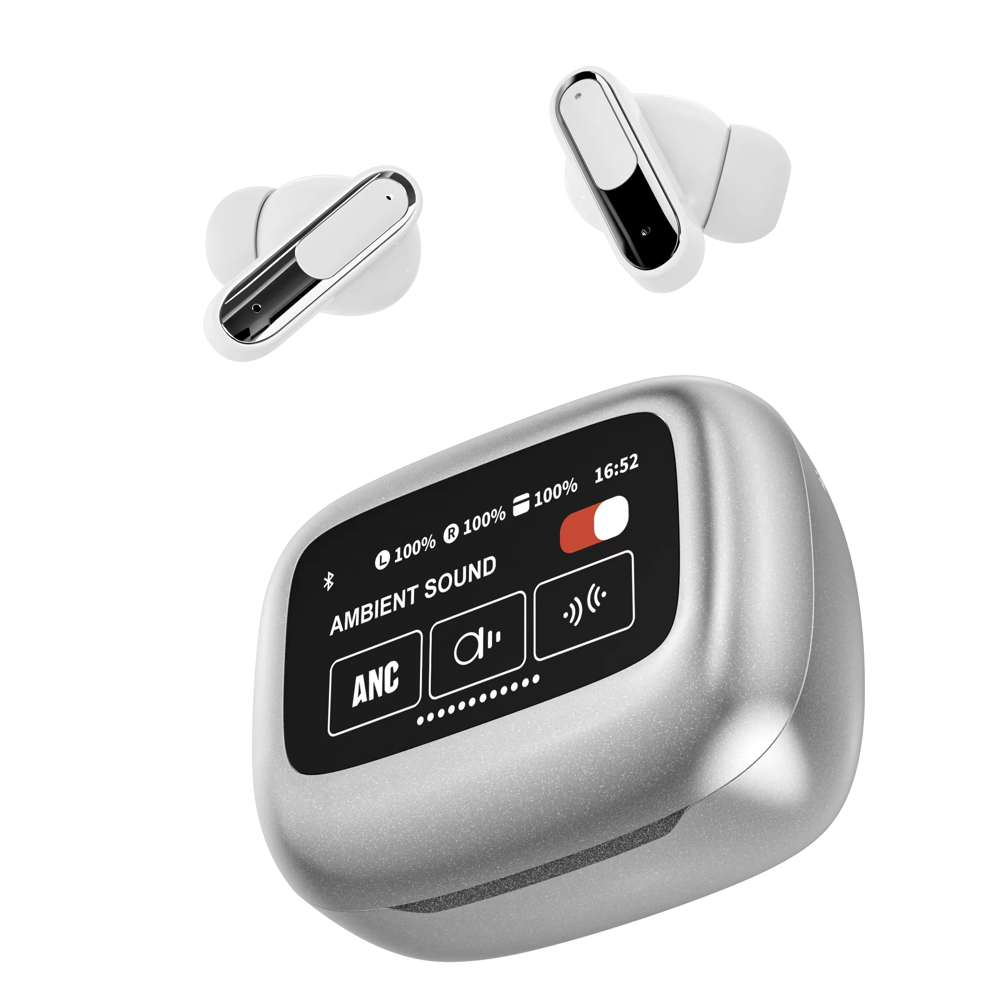 Live Beam 3 Wireless Headphones Earbuds with Multiple functions Mode ENC Touch Screen Display Wireless Bluerooth Earbuds - Acquisti Online