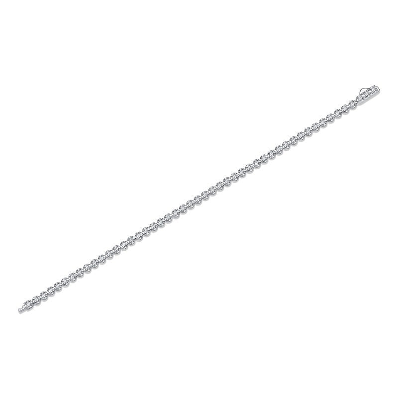 Women Luxury Bracelet S925 Sterling Silver Moissanite Diamond 18K Gold Plated Chain Bracelet Women Silver Bracelet