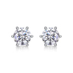 Women Luxury Earring S925 Sterling Silver Rhodium Plated Stud Earrings Moissanite Diamond Earrings Hoop Women Earrings