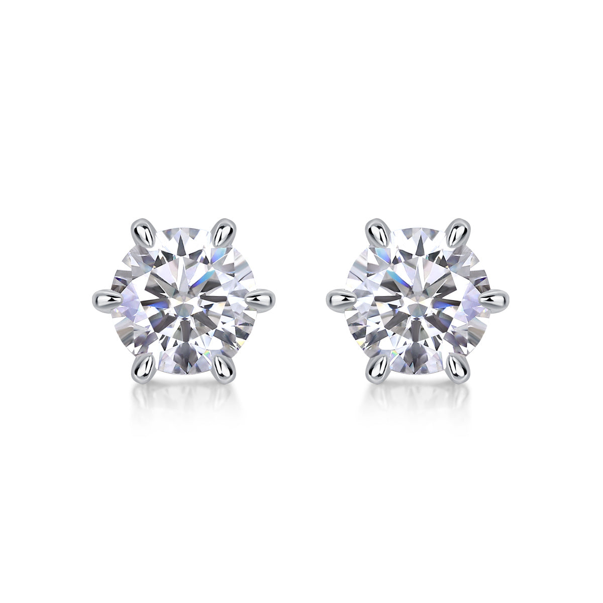 Women Luxury Earring S925 Sterling Silver Rhodium Plated Stud Earrings Moissanite Diamond Earrings Hoop Women Earrings