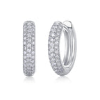 Women's Luxury Earring S925 Sterling Silver Moissanite Diamond Earrings Hip Hoop Stud High End Fashion Women Earrings