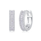 Women Luxury Earring Woven Light Moissanite Diamond Earrings Stud Inlaid 925 Sterling Silver Earring Fine Hoop Earring
