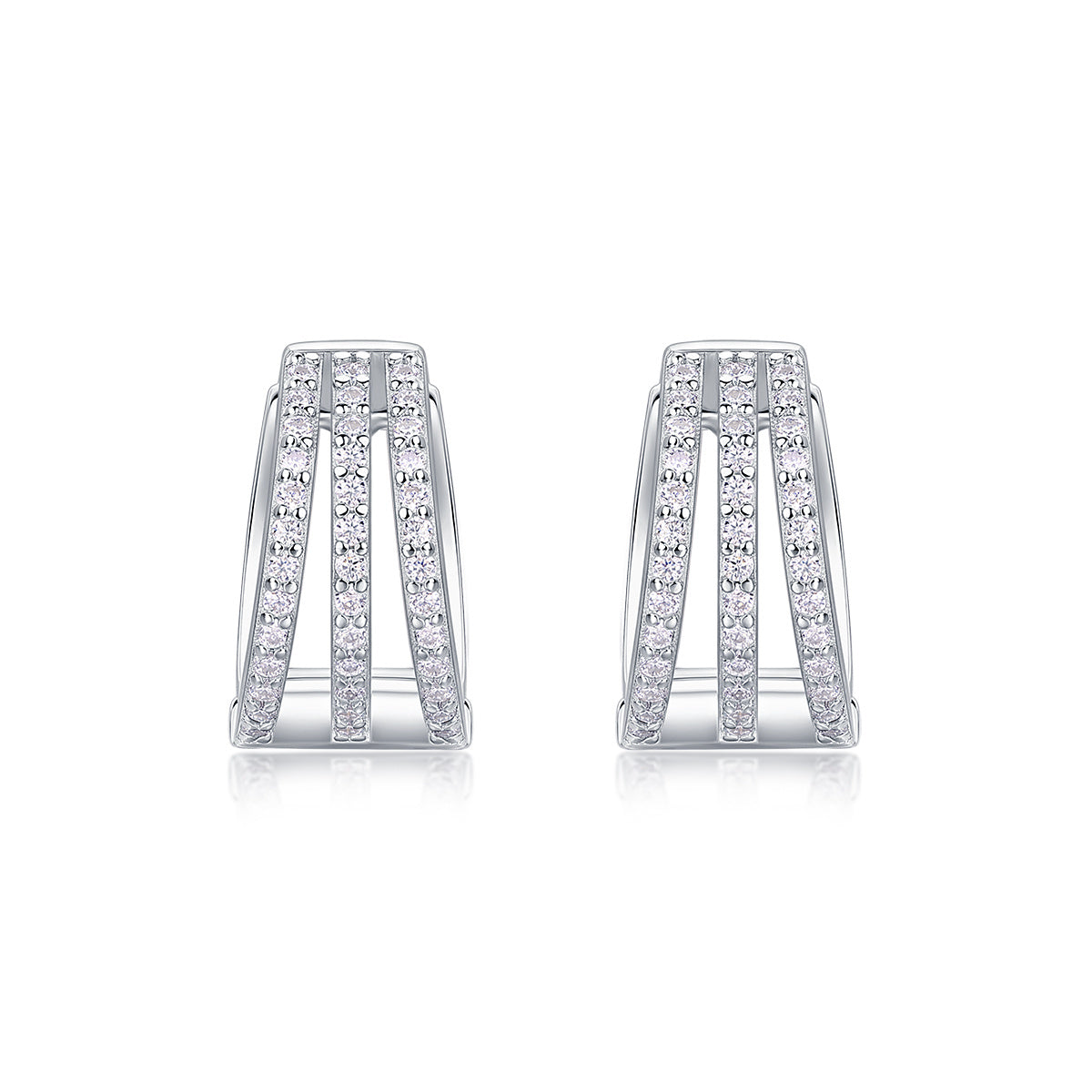 Women Luxury Earring 925 Sterling Silver Moissanite Diamond Loop Earrings Earrings Stud Inlaid High Quality Earrings