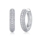Women's Luxury Earring S925 Sterling Silver Moissanite Diamond Earrings Hip Hoop Stud High End Fashion Women Earrings
