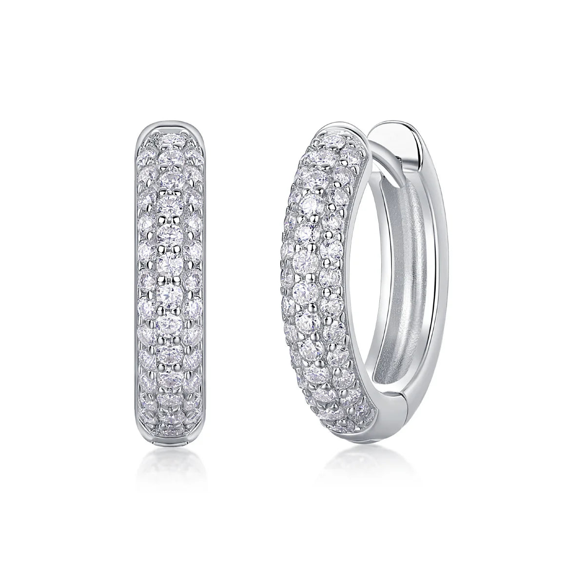 Women's Luxury Earring S925 Sterling Silver Moissanite Diamond Earrings Hip Hoop Stud High End Fashion Women Earrings