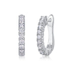 Women Luxury Earrings 925 Sterling Silver Classic Moissanite Diamond Hoop Earrings Stud Silver Ornaments Women Earrings