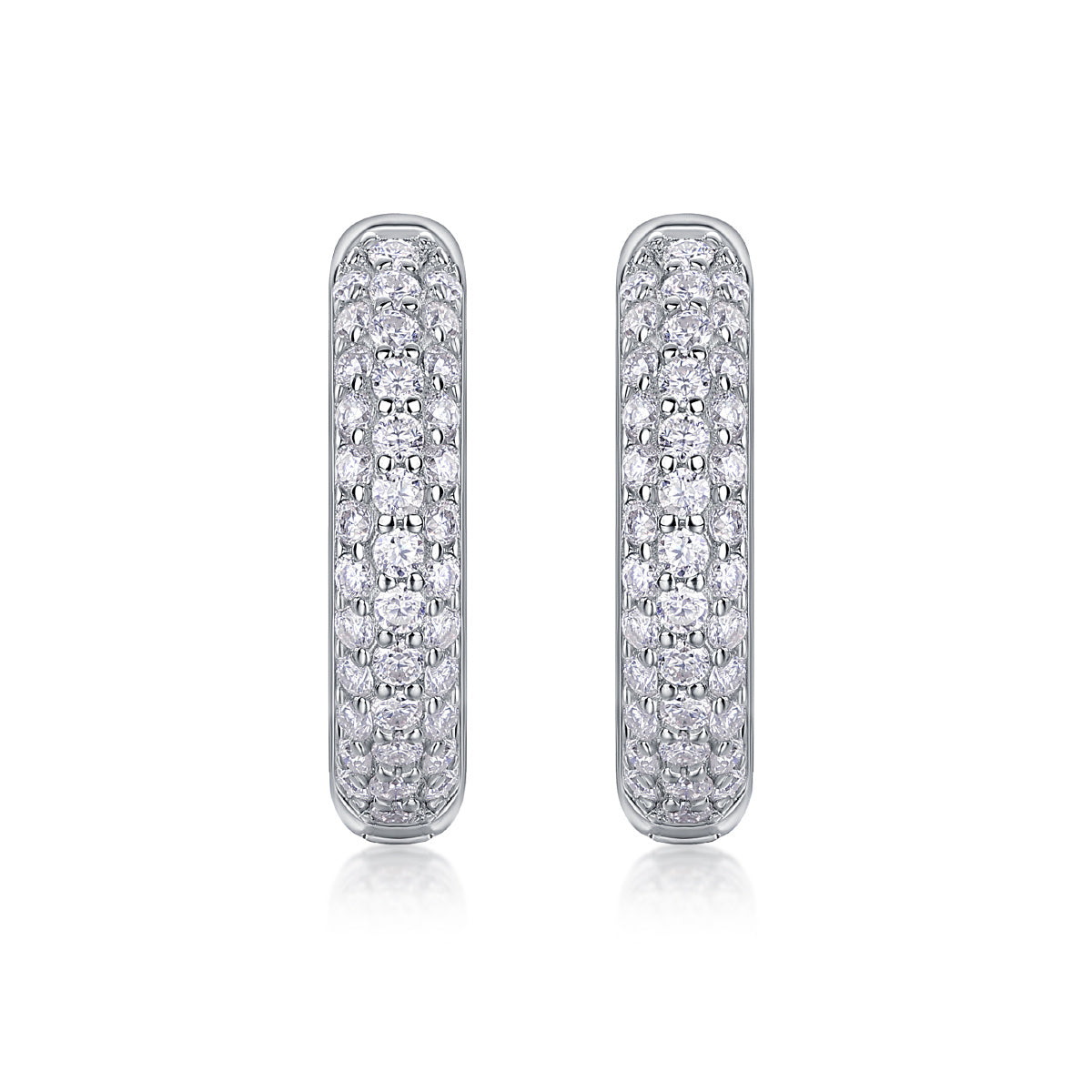 Women's Luxury Earring S925 Sterling Silver Moissanite Diamond Earrings Hip Hoop Stud High End Fashion Women Earrings