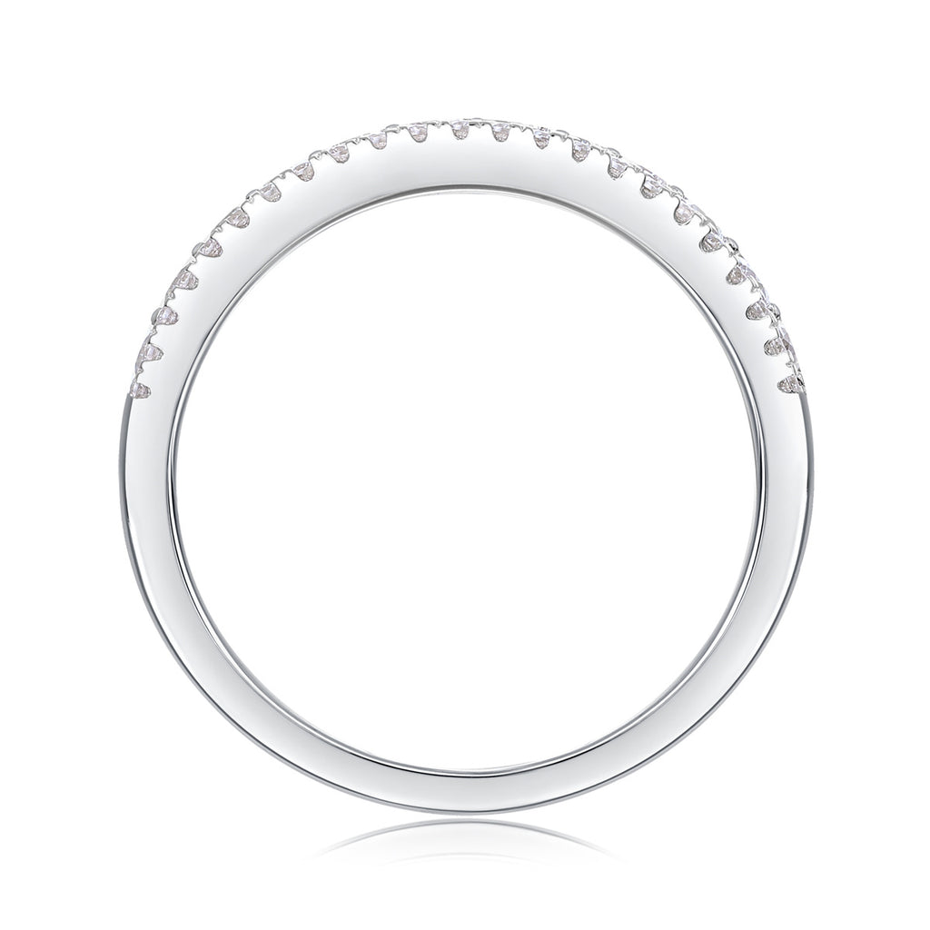 Women Luxury Ring 925 Sterling Silver Rhodium Plated Moissanite Diamond Ring 18K White Gold Women Engagemenr Ring