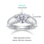 Women's Luxury Ring Moissanite Diamond Ring S925 Sterling Silver Ring 18k White Gold Plated Engagement Women Ring