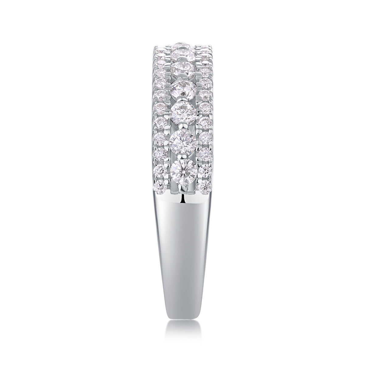 Women Luxury Ring 925 Sterling Silver Rhodium Plated Moissanite Diamond Ring 18K White Gold Women Engagemenr Ring