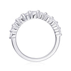 Women Luxury Rings S925 Sterling Silver Fine Jewelry 18K Platinum Plated Moissanite Diamond Stackable Engagement Rings