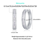Women Luxury Earring Moissanite Diamond Earring 925 Sterling Silver Earrings Hoop Classic Hypoallergenic Stud Women Earring