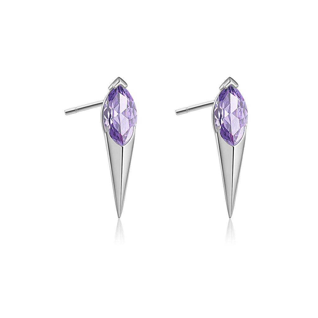 Women Luxury Earrings S925 Sterling Silver Stud Earrings Vintage Rivet Earrings Geometric Niche Fashion Women Earrings