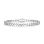 Women Luxury Bracelet S925 Sterling Silver Moissanite Diamond 18K Gold Plated Chain Bracelet Women Silver Bracelet
