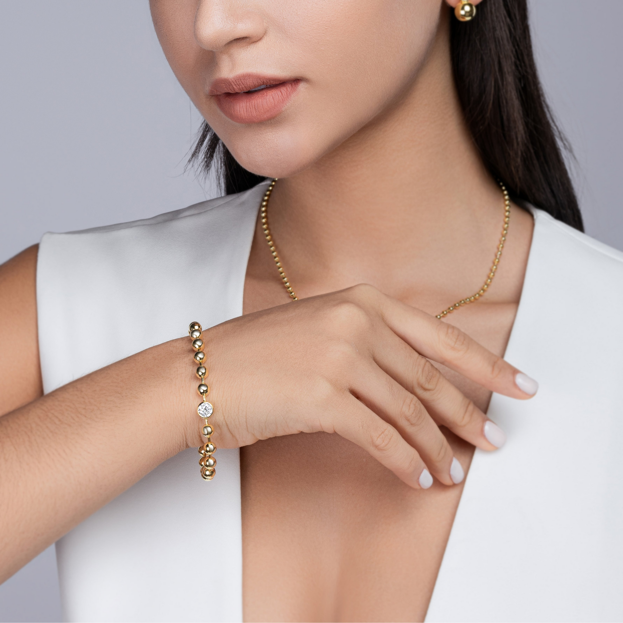 Women's Luxury Bracelet Moissanite Diamond S925 Sterling Silver 18K Gold Plated Chain Bracelet Glittering Design Bracelet