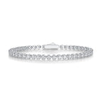 Women Luxury Bracelet S925 Sterling Silver Moissanite Diamond 18K Gold Plated Chain Bracelet Women Silver Bracelet