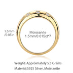 Women Luxury Rings Gold Color Plated S925 Sterling Silver Adjust Moissanite Diamonds High End Women Engagement Ring