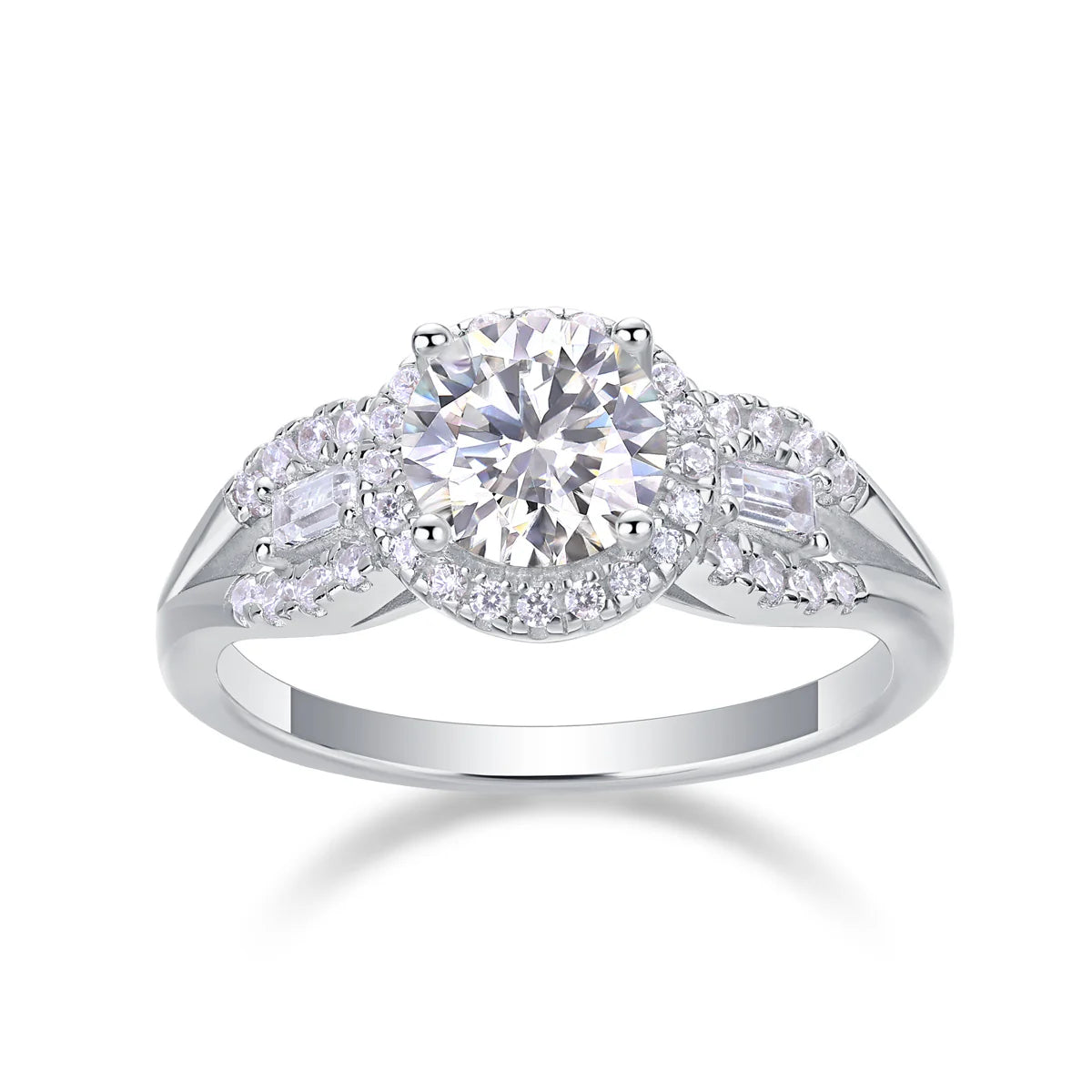 Women Luxury Ring Large Moissanite Diamond 925 Sterling Silver Rings High Quality Fashion Women Engagement Rings