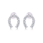 Women Luxury Earrings Moissanite Diamond 925 Sterling Silver Earrings Hig Quality Hip Hoop Stud Fashion Women Earrings
