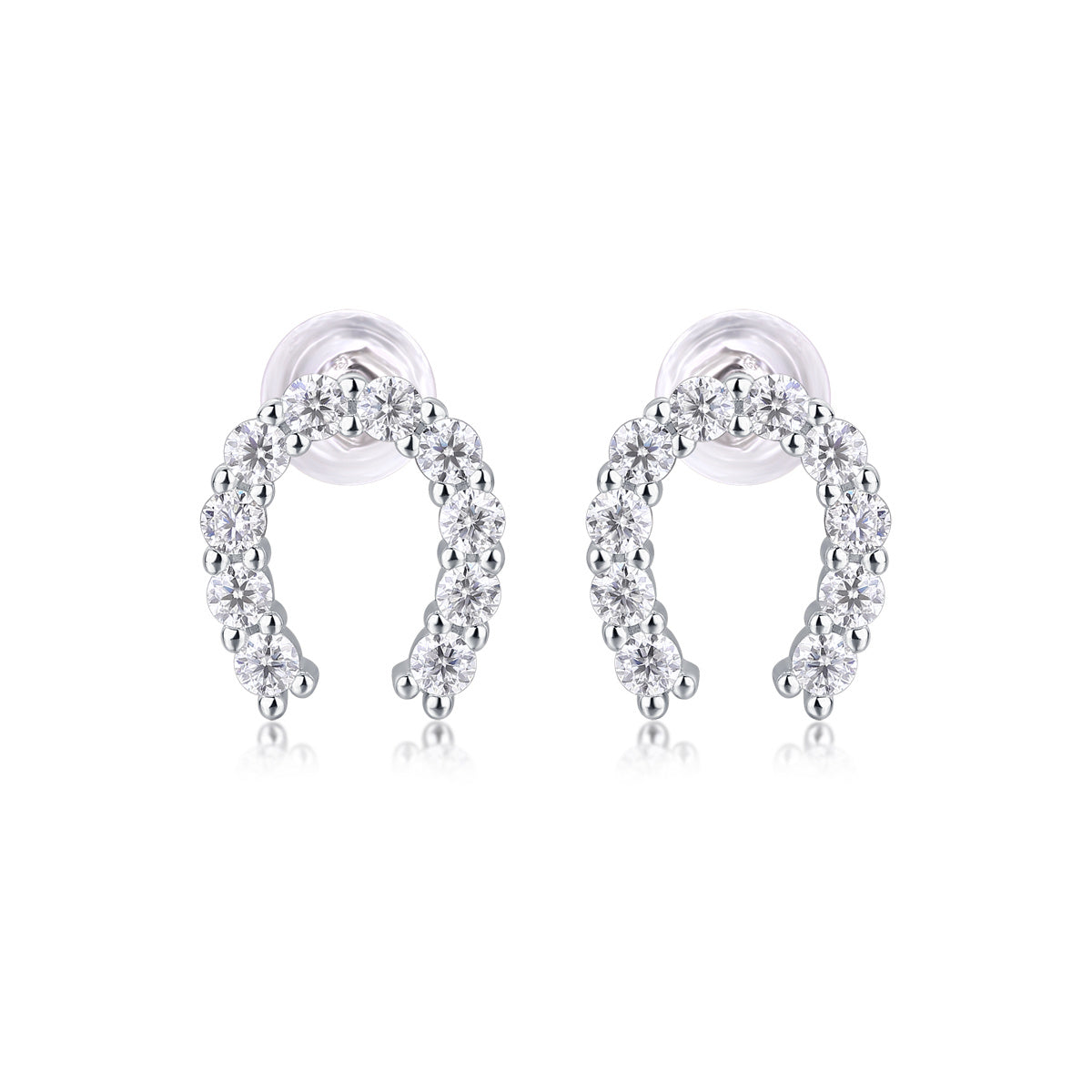 Women Luxury Earrings Moissanite Diamond 925 Sterling Silver Earrings Hig Quality Hip Hoop Stud Fashion Women Earrings