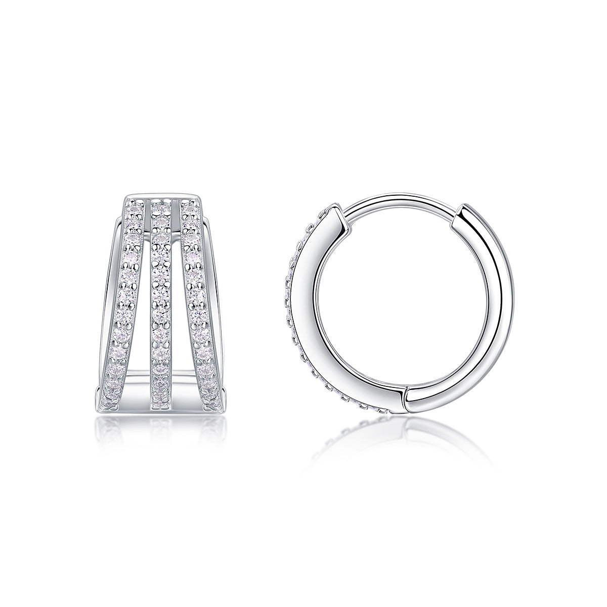 Women Luxury Earring 925 Sterling Silver Moissanite Diamond Loop Earrings Earrings Stud Inlaid High Quality Earrings