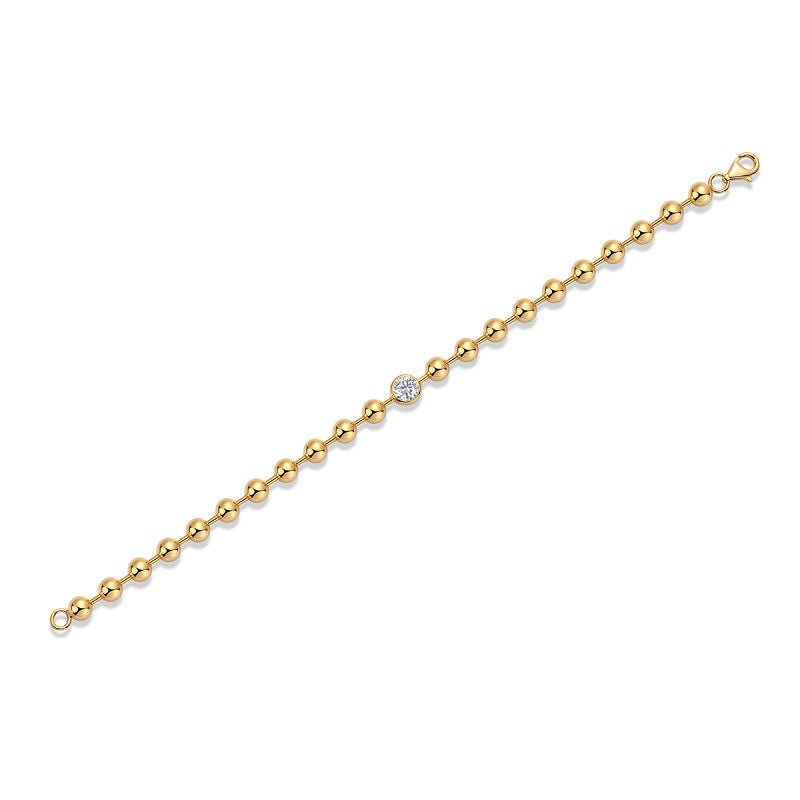 Women's Luxury Bracelet Moissanite Diamond S925 Sterling Silver 18K Gold Plated Chain Bracelet Glittering Design Bracelet