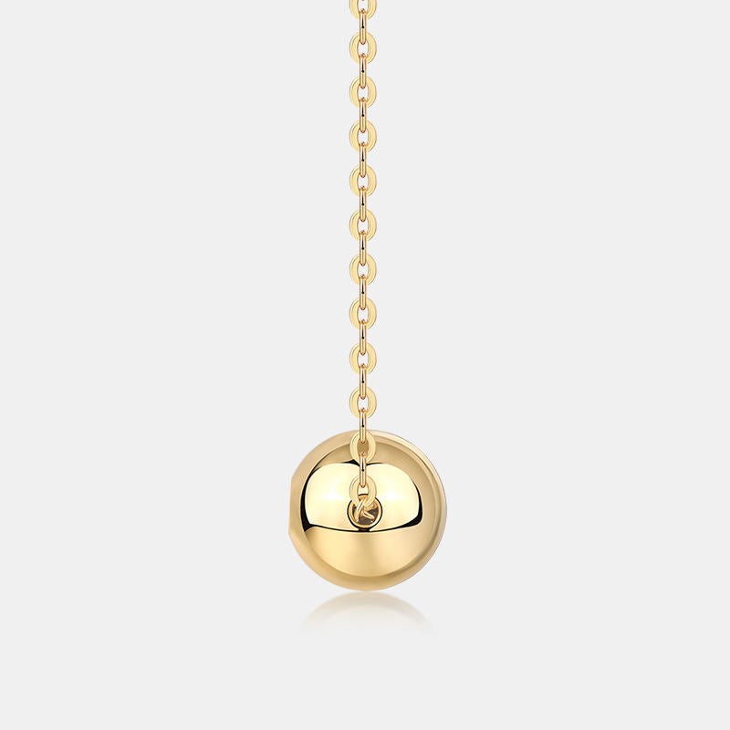 Women's Luxury Pendant Necklace Ball Shape 925 Sterling Silver Moissanite Diamond Elegant 18K Gold Plated Necklace