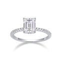 Women's Luxury Ring Square Moissanite Diamond Ring Hypoallergenic 925 Sterling Sliver Ring Women's Engagement Ring