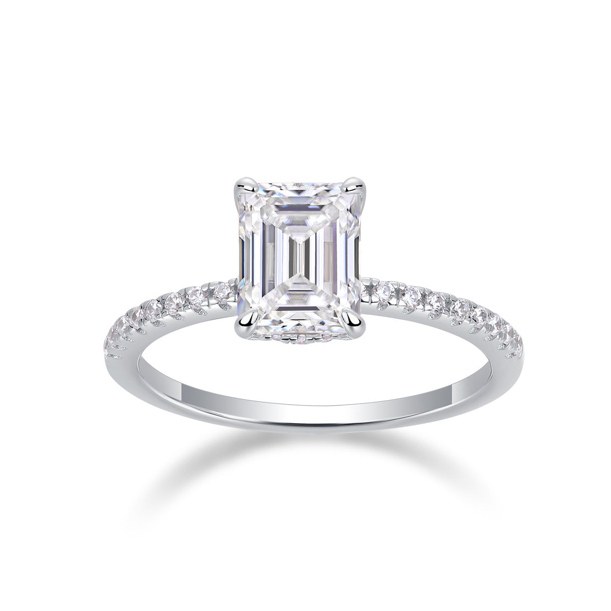 Women's Luxury Ring Square Moissanite Diamond Ring Hypoallergenic 925 Sterling Sliver Ring Women's Engagement Ring