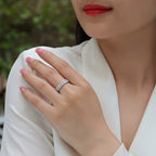 Women's Luxury Ring Multi-Row Moissanite Diamond Ring 925 Sterling Silver Ring Women Fashion Engagement Ring