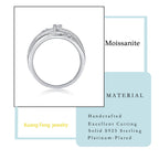 Women Luxury Ring S925 Sterling Silver Sparkling Stones Diamond Ring Silver Color Plated Rings Women Engagement Ring