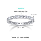 Women's Luxury Ring Moissanite Diamond Ring 925 Sterling Silver Ring Platinum Plated 18k White Gold Plated Engagement Ring