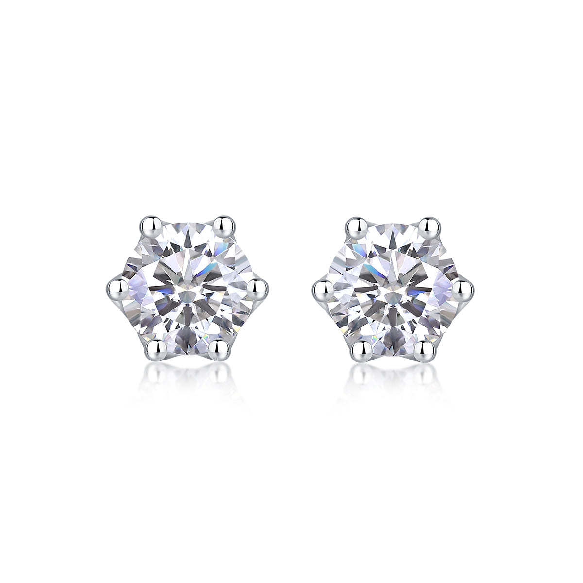 Women's Luxury Earring 925 Sterling Silver Freehand Flower Moissanite Diamond Earrings Stud Inlaid Women's Earring
