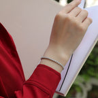 Women Luxury Bracelet S925 Sterling Silver Moissanite Diamond 18K Gold Plated Chain Bracelet Women Silver Bracelet