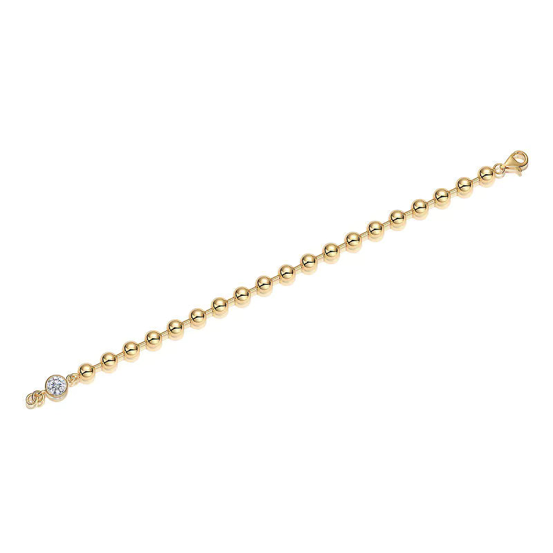 Women's Luxury Bracelet Moissanite Diamond S925 Sterling Silver 18K Gold Plated Chain Bracelet Glittering Design Bracelet