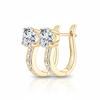 Women's Luxury Earring 925 Sterling Silver U-shaped Hoop Earrings High-grade Moissanite Diamond Women's Earrings